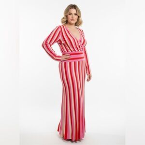 foxiedox Multicolor Striped Long Sleeve Dress